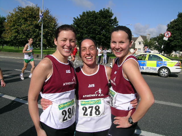 Three of The Five Athenry AC Women's Team