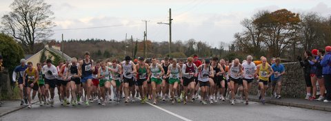 They're off ..start of the 2008 Hollymount 10k ..