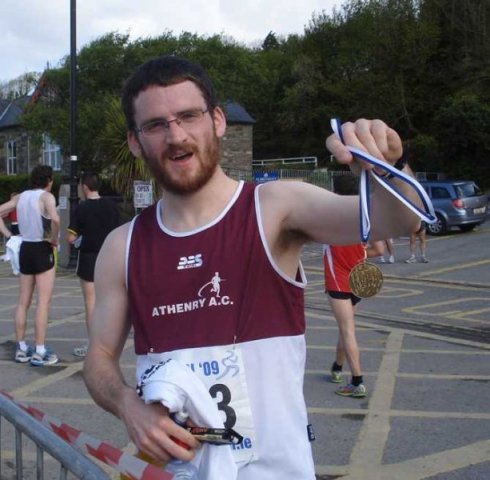 Lyall with finisher's medal
