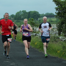 Caroline Freeney running Kinvara marathon 2018